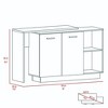 NicBex Kitchen Island Cart Morden Kitchen Carts with Storage, 2 Spacious Cabinet Doors, 2 Open Shelves for Kitchen - 2 of 4