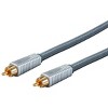 Monolith RCA Cable - Silver - 3 Feet Chord, 24K Gold Plated Connectors, AL foil, OFC Copper Braided Shield - 2 of 4