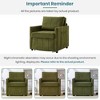 TiramisuBest Convertible Sleeper Sofa Chair, 31.5" Pull-Out Bed with 5-Position Backrest, Side Pockets & Storage Basket, Green - 4 of 4