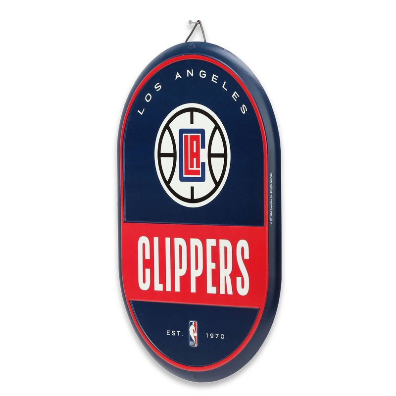NBA LA Clippers Embossed Metal Pill Wall Sign, 2 of 5