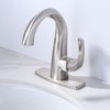 WOWOW Bathroom Faucet Deck Plate for 1 to 3 Hole Vanity Sink, 304 Stainless Steel Cover Plate - 2 of 4
