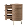 Maddalena 26'' Tall Drum 3- Drawer End Table Storage Cabinet|KARAT HOME - 4 of 4