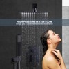 WOWOW Single Handle 2-Spray Shower Faucet 1.8 GPM with 12 in. Square Shower Head and Adjustable Heads in Matte Black - 3 of 4
