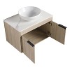 NicBex Floating Bathroom Vanity with 4 Styles Ceramic Basin,Bathroom Sink Vanity with Soft Close Doors,Bathroom Sink Cabinet for Bathroom,Oak - 4 of 4