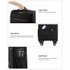 LUGGEX Small Carry On Luggage with Wheels, Lightweight Luggage with Front Opening, Soft Sided Underseat 16 Inch, Black - 4 of 4