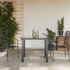 vidaXL Garden Dining Table Black Aluminum and Glass Medium Durable - 3 of 4