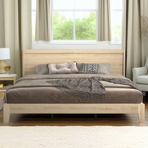 Galano King Abby Serene Bed with Headboard – Oslo Oak - 1 of 4