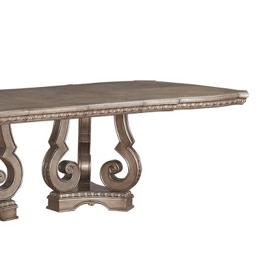 Northville Antique Silver Extendable Rectangular Wood Dining Table