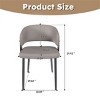Set of 2 Modern PU Leather Dining Chairs with Metal Legs and Gray Cushioned Seat for Kitchen or Office Use-Cuddlewood - 4 of 4