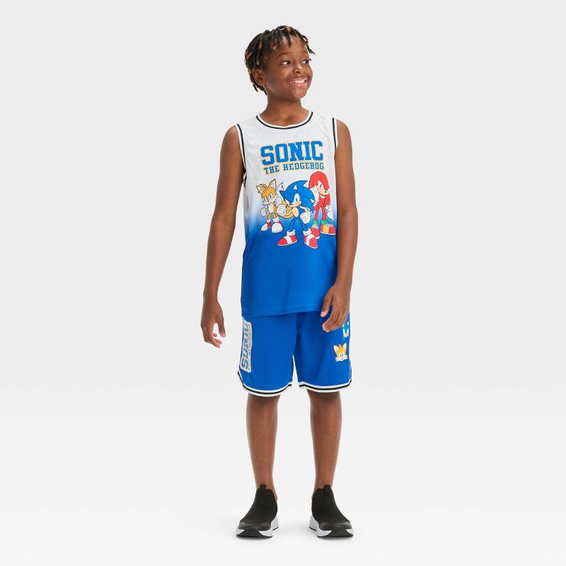 Boys' Sonic the Hedgehog Athletic Mesh Shorts - Royal Blue, 4 of 5