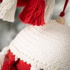 5"H and 4"H Sullivans Red and Cream Boho Ornament - Set of 2  Red Christmas Ornaments - 2 of 2