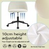 Mid-Back Adjustable Height Swivel 360 Degrees Office Desk Chair，Modern Upholstered Chairs Armless With Wheels-Cuddlewood - 3 of 4