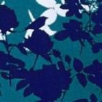 deep teal graphic floral