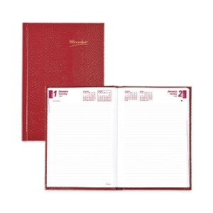 Daily/Monthly Planner, 8.25 x 5.75, Red Cover, 12-Month (Jan to Dec): 2025 - 1 of 4