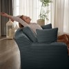 Oversized Corduroy Modern Armless Chaise Lounge Chair with No Assembly Required and Comfy Sleeper Function - 4 of 4