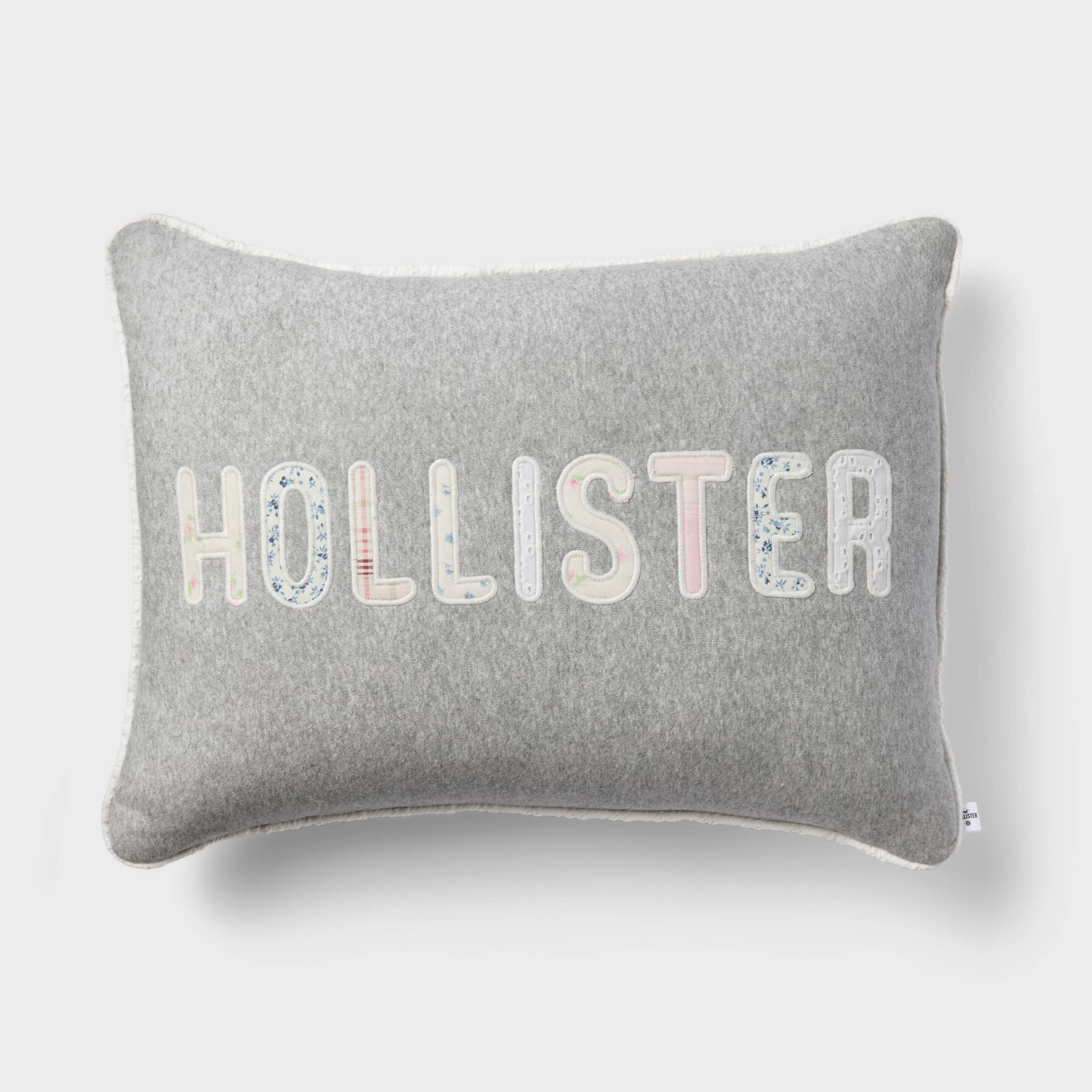 Patchwork Hollister Lumbar Decorative Bed Pillow Heathered Gray - The Hollister Collection at Target