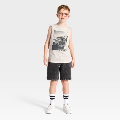 Детские Cat & Jack Boys' Graphic Tank Top - Cat & Jack™ Gray S — фото 3