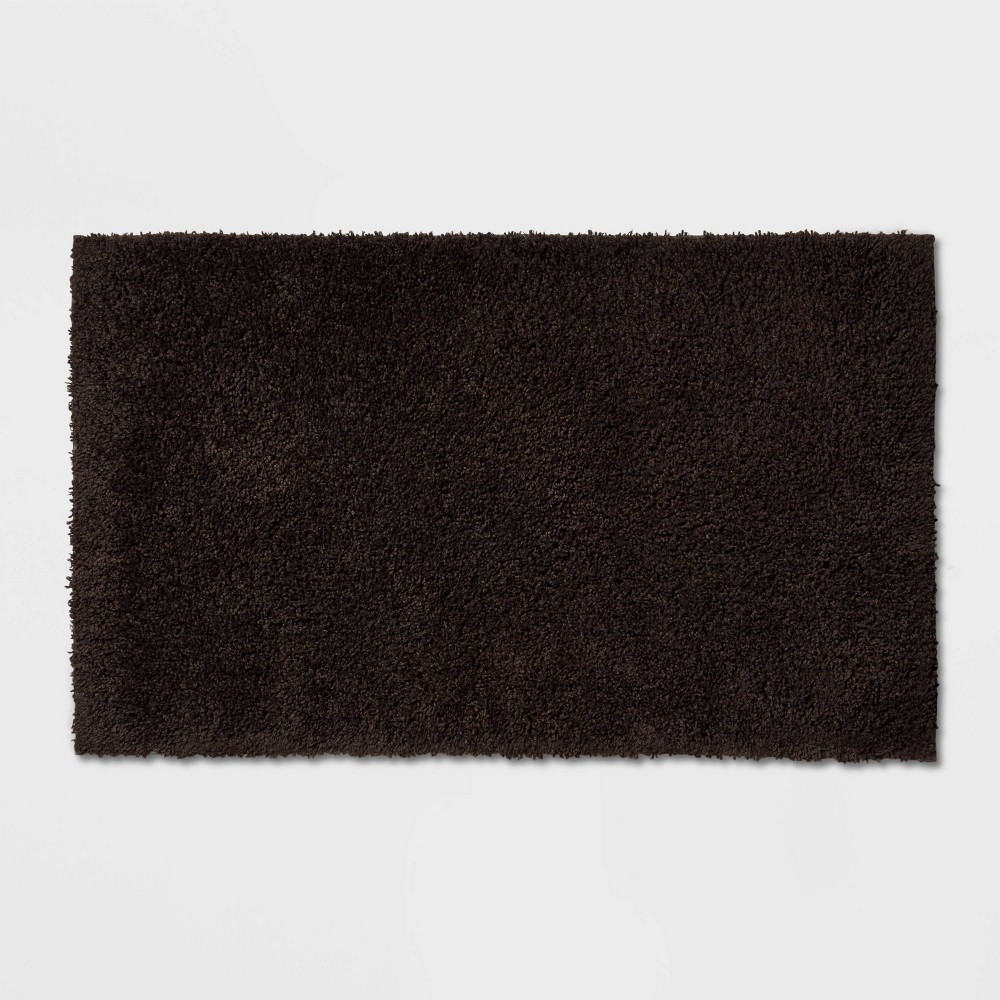 20inx34in Antimicrobial Bath Rug Washed Black - Threshold™