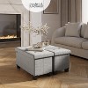 StorageBud Storage Ottoman for Bedroom End of Bed, Velvet Storage Bench, Large Storage Ottoman Bench, Entryway Bench with Storage - 3 of 4