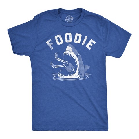 Мужские футболки Crazy Dog T-Shirts, Inc. Mens Funny T Shirts Foodie Sarcastic Shark Attack Graphic Novelty Tee for Men - Crazy Dog Men's T Shirt For Summer Royal M