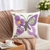 REGALWOVEN Boho Decorative  Covers Embroidery Flowers Square Throw Pillow 18 x 18 Inch 2 Packs - 2 of 4