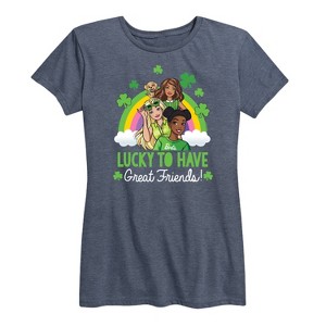Women's - Barbie - St. Patrick's Day Lucky To Have Great Friends Short Sleeve Graphic T-Shirt - 1 of 4