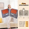 Inhand Wearable Heated Throw Blanket Shawl - 50"x60" Flannel Electric Robe Blanket Hoodie for Winter 5-Position Timer 10 Heating Levels - 3 of 4