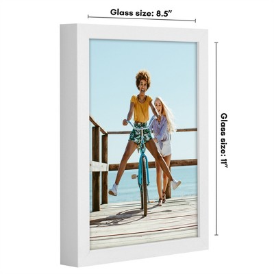 White Manufactured Wood Gallery-Style Picture Frame 8.5" x 11"