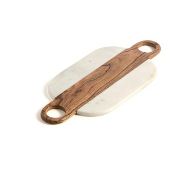 Tiburon Marble and Wood Cheese Board