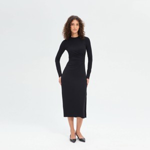 Women's Long Sleeve Faux Wrap Midi Bodycon Dress - A New Day™ - 1 of 3