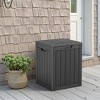 Lirago 30 Gal 113L Outdoor Storage Box with Lid Weatherproof Polypropylene Resin UV Protected KD Design Black - 3 of 4