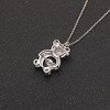 Panda Bear Necklace for Women Swing Stone Sterling Silver Cz Ginger Lyne Collection - 3 of 4