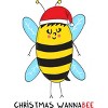 Girl's Design By Humans Christmas WannaBEE By adrianserghie T-Shirt - 2 of 3