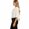 Anna-Kaci Women's Knit Shoulder Wrap with Draped Neckline and Asymmetrical Hem 25.5in - One Size Fits Most, White - 3 of 4
