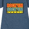 - Rock 'Em Sock 'Em Robots - Rock 'Em Sock 'Em Logo Graphic Short Sleeve Fleece Dress - 2 of 4
