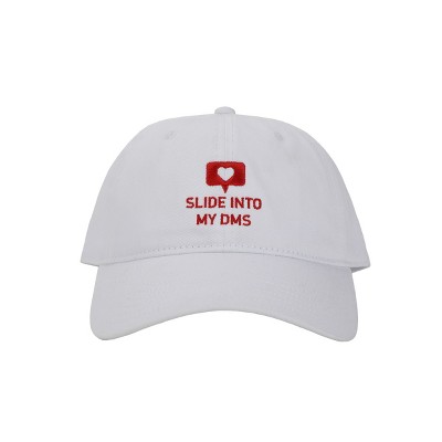 Valentine's Day Slide Into My DMs White Dad Hat