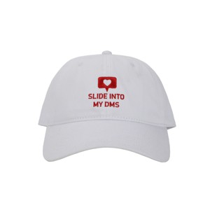 Valentine's Day Slide Into My DMs White Dad Hat - 1 of 4