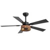 Airsurfer 48-inch Wood Reversible 5-Blade Ceiling Fan with Light and Remote - 4 of 4