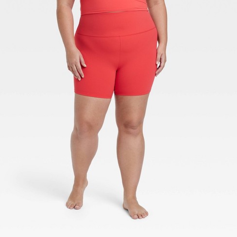 Women's Everyday Soft Ultra High-rise Bike Shorts 6 - All In Motion™ Red  3x : Target
