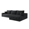 Lycvki 107" Corduroy Cloud Sectional Couch with L-Shape Chaise,No Assembly Required - 2 of 4