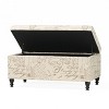 CAVINAS 43.3" Ottoman with Storage, Upholstered Shoe Bench Ottoman, Modern Under Bed Storage for Living Room, Bedroom, Entryway - 3 of 4