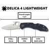 Spyderco Delica 4 Lightweight Knife with 2.90" Saber-Ground Steel Blade | Get Superior Cutting Performance with the FRN Handle and Emerson Opener - 4 of 4