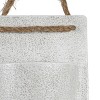 Sandy Pocket Wall Pot White Metal & Rope - Foreside Home & Garden - 3 of 4