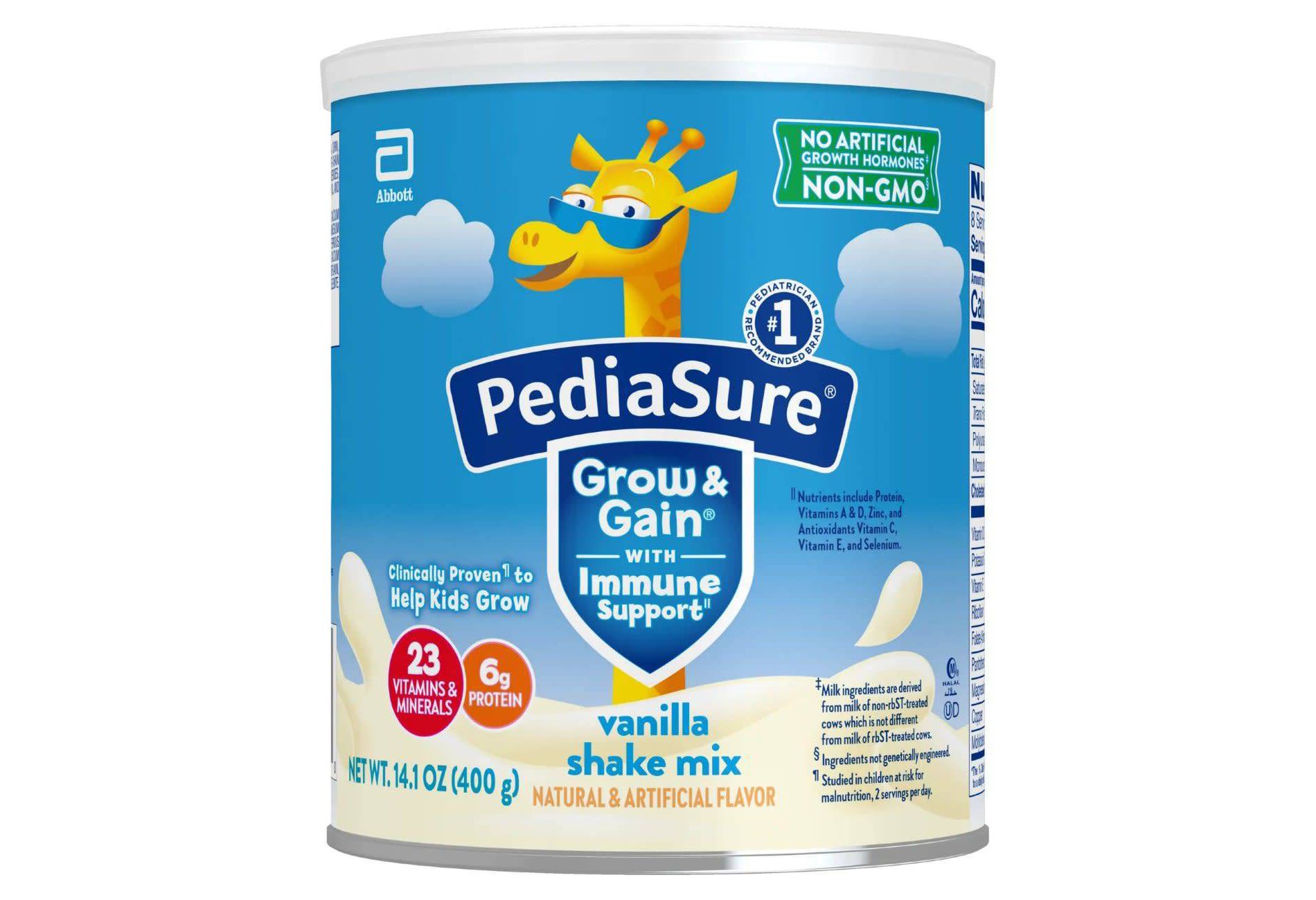 PediaSure Grow & Gain Non-GMO Shake Mix Powder Vanilla - 14.1oz: Gluten-Free Toddler Nutrition, Kosher, Halal