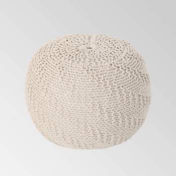 Alwes Knitted Pouf - Christopher Knight Home