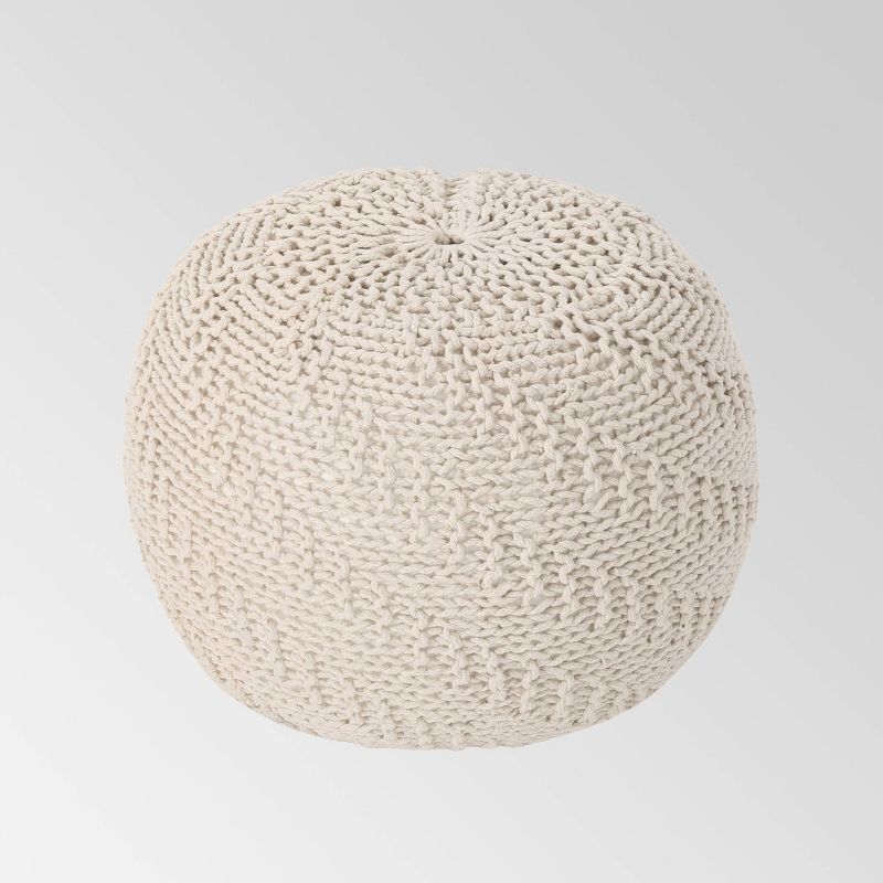 Alwes Knitted Pouf - Christopher Knight Home, 1 of 6