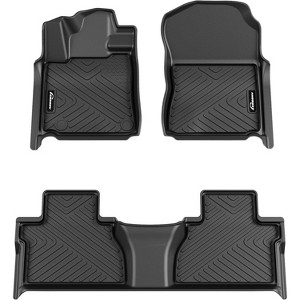 Floor Mats for 2014-2021 Toyota Tundra CrewMax Cab, TPE All Weather Custom Fit 1st and 2nd Row Floor Liner, Black - 1 of 4