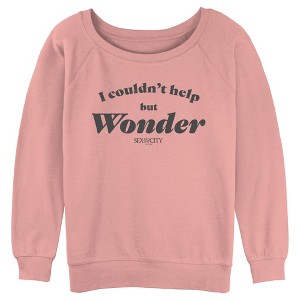 Junior's Women Sex and the City Carrie Couldn't Help But Wonder Sweatshirt - 1 of 3