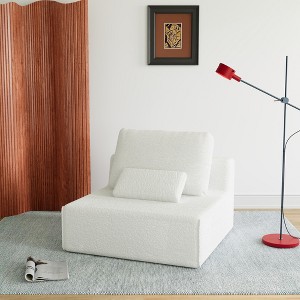 GDFStudio Dela 39.37'' Modern Modular Compressed Boucle Single Sofa - 1 of 4