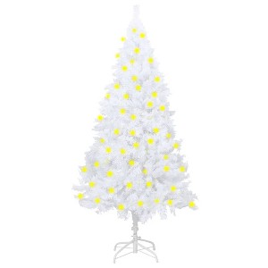 Aghana Digitals 70.9in Pre-Lit White PVC Steel Christmas Tree, LED Lights, Cone-Shaped, - 1 of 4